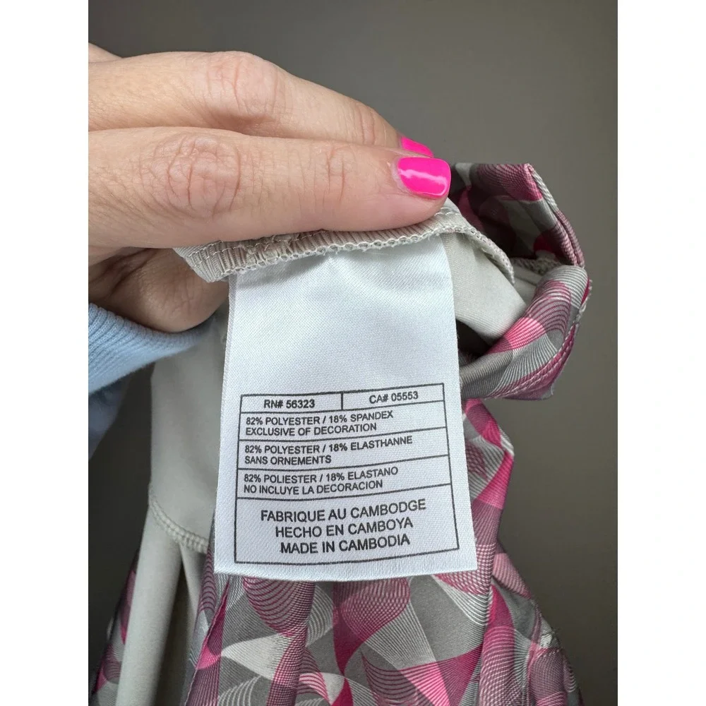 Nike Golf FitDry Skort Womens Small Pink Grey Geometric Print‎ Athletic Skirt